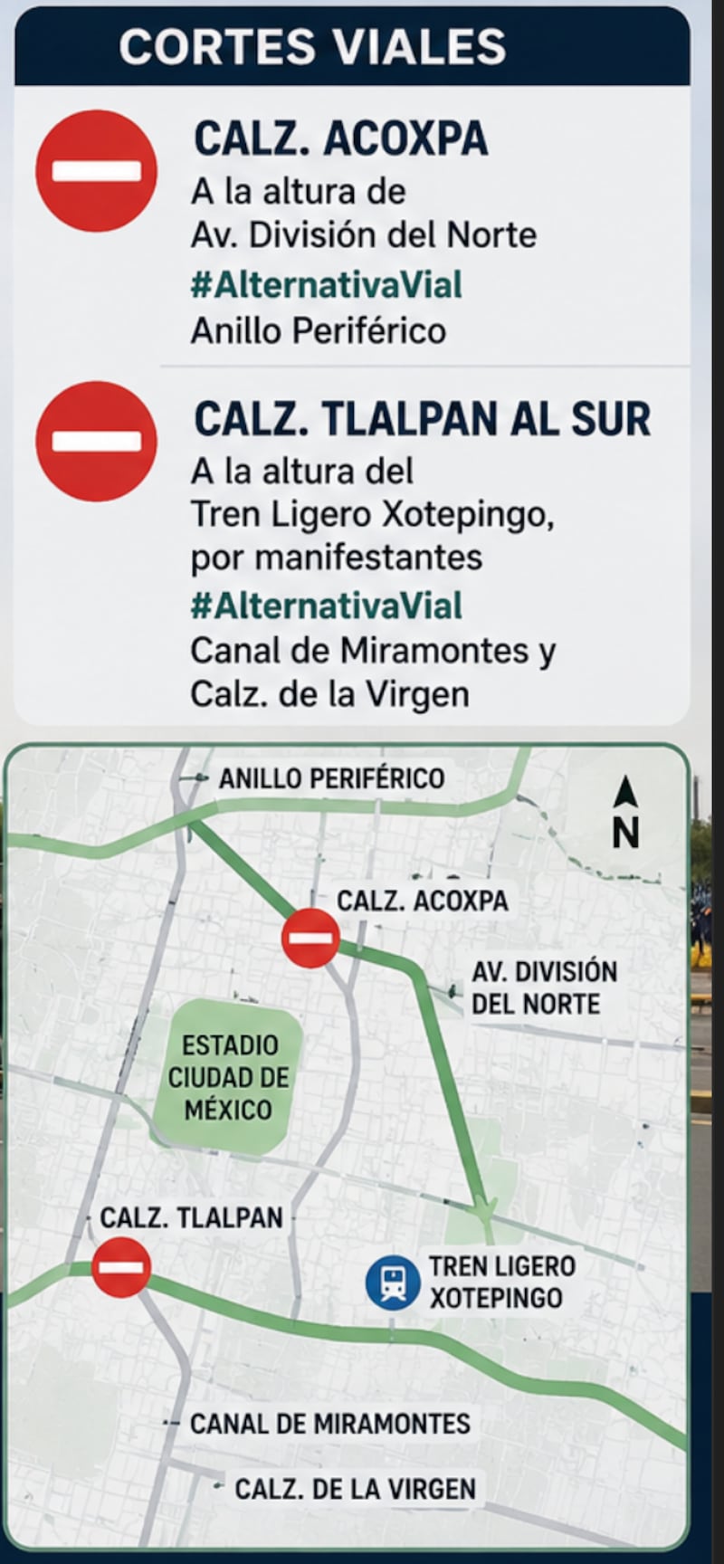 SSC CDMX cortes viales