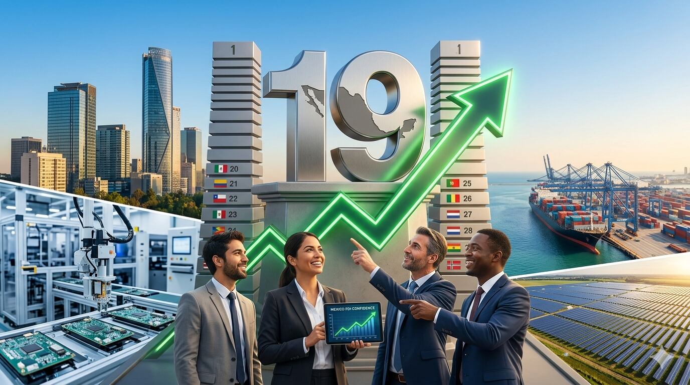 México ya está en el top 19 de países más atractivos para inversión