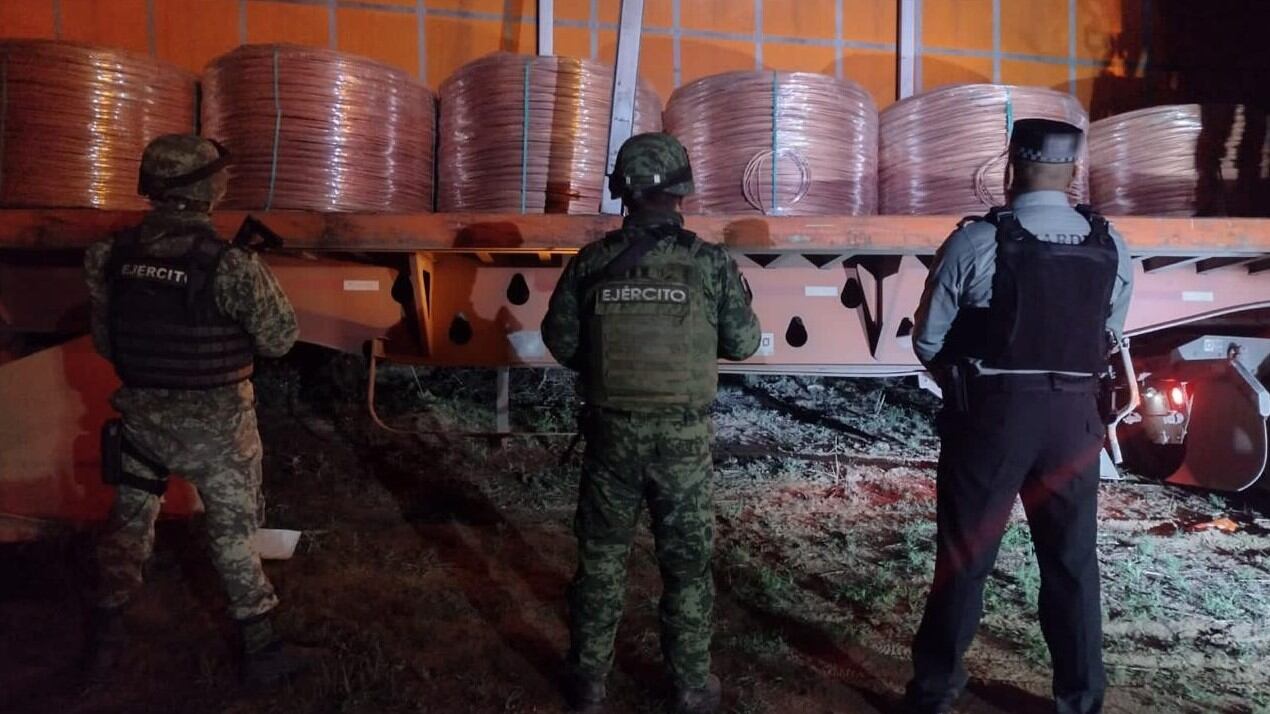 Ladrones roban 66 toneladas de cobre en San Luis de la Paz, Guanajuato.
