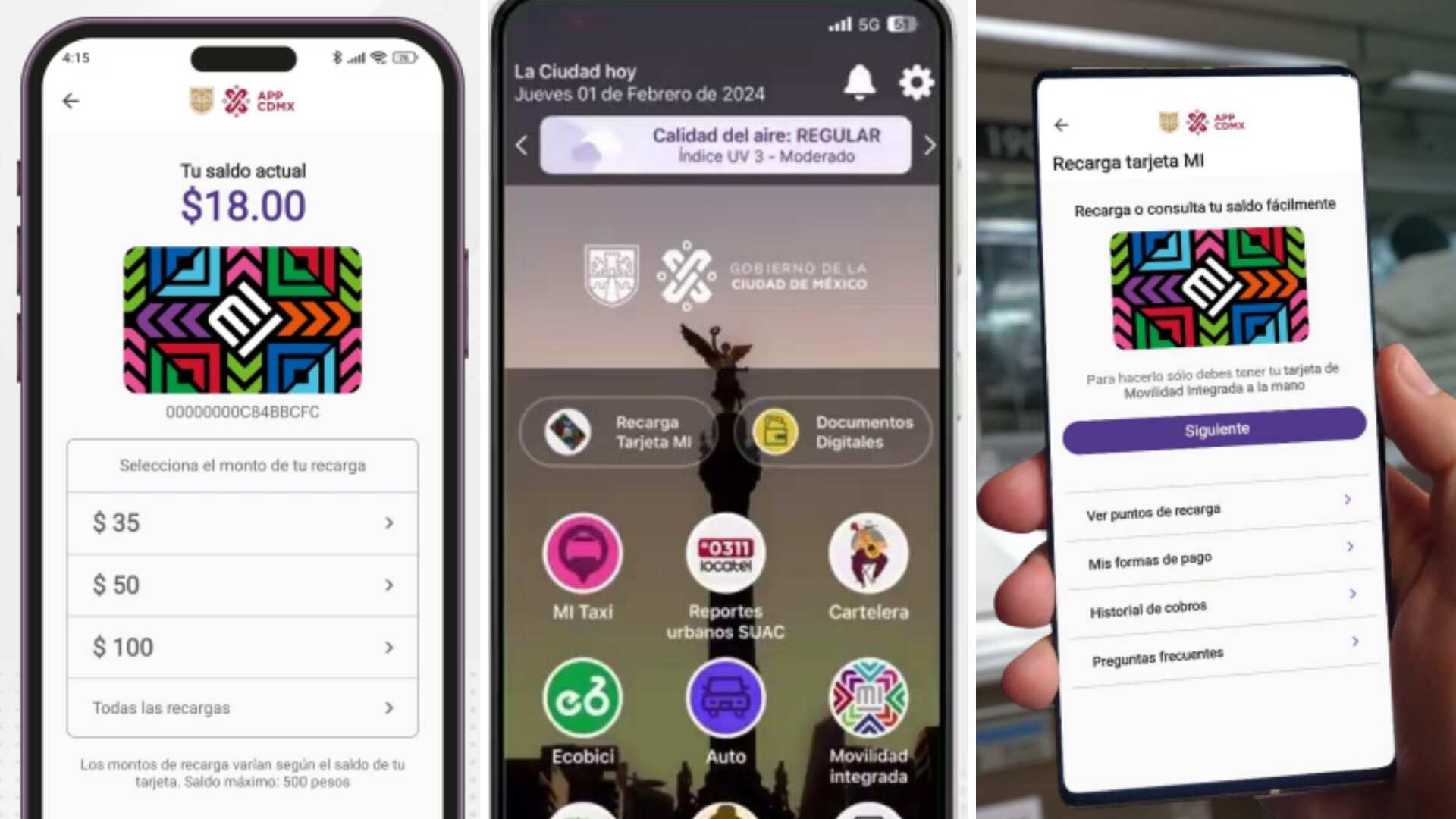 Y puedes recargar la Tarjeta de Movilidad Integrada desde tu celular.
