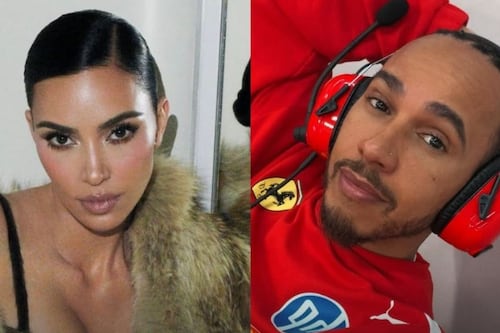Filtran fotos comprometedoras de Kim Kardashian junto a Lewis Hamilton en la playa