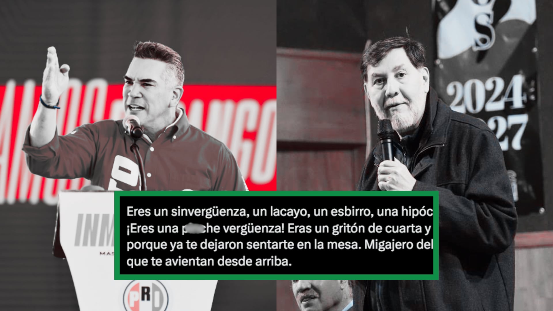 El enfrentamiento en X reavivó tensiones previas entre Alito Moreno y Fernández Noroña
