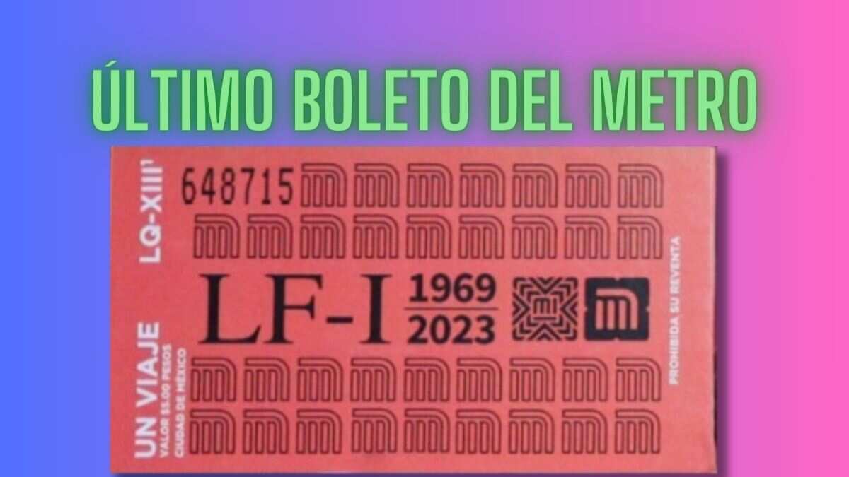 Imágenes del último boleto físico que se venderá en el Metro de la CDMX