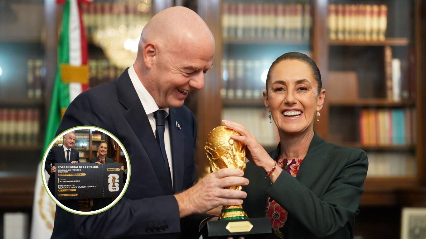 Gianni Infantino y Claudia Sheinbaum