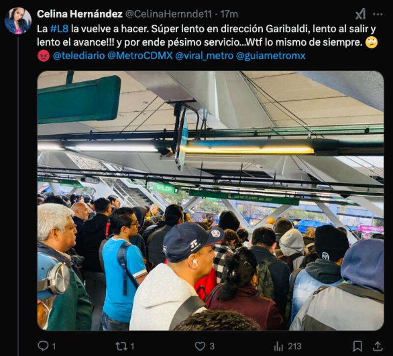 Línea 8 con problemas