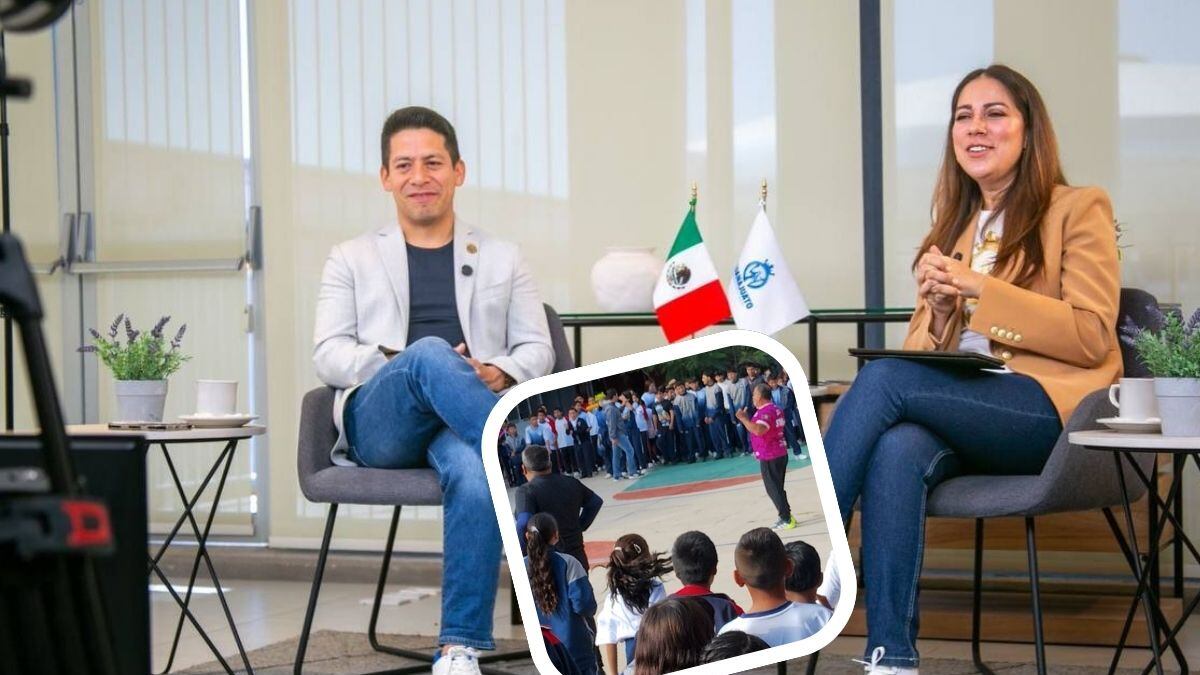 Niños de la Escuela Primaria Eufrasia Pantoja en León participan en actividades del programa "SuperLiga de la Salud" para combatir la obesidad infantil y promover hábitos saludables.