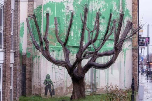 Banksy revive un árbol en su nueva obra callejera