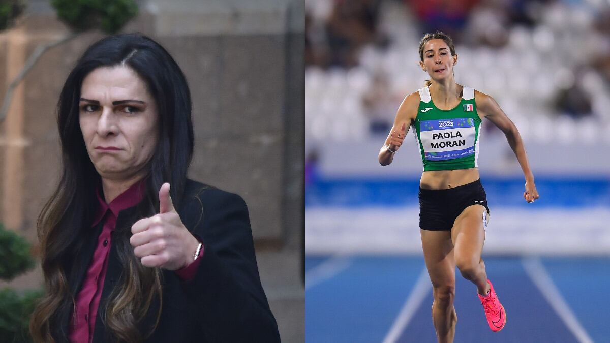 Ana Guevara felicitó a Paola Morán por nueva marca en 400 metros planos.