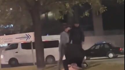 La persona desafió las bajas temperaturas del fin de semana.