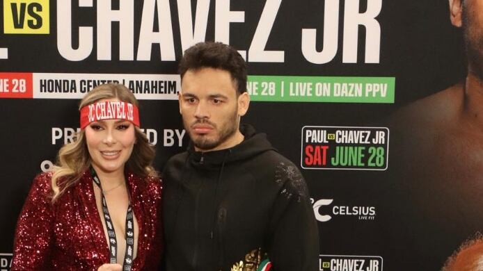 Frida Muñoz y Julio César Chávez Jr