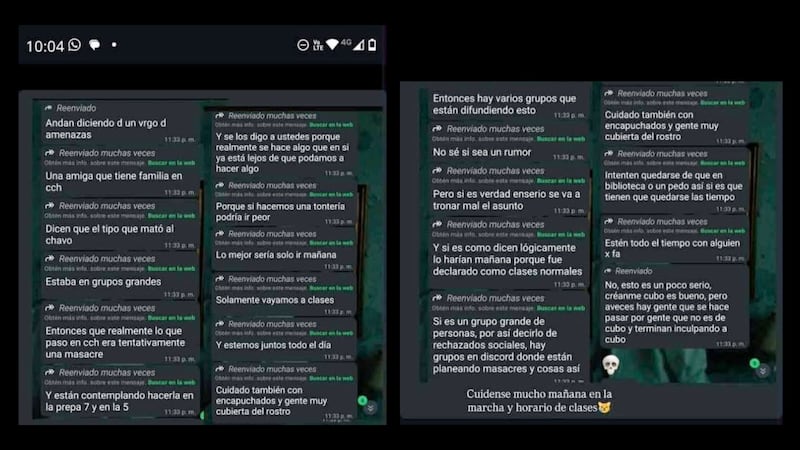 Conversaciones filtradas en la comunidad estudiantil de la UNAM