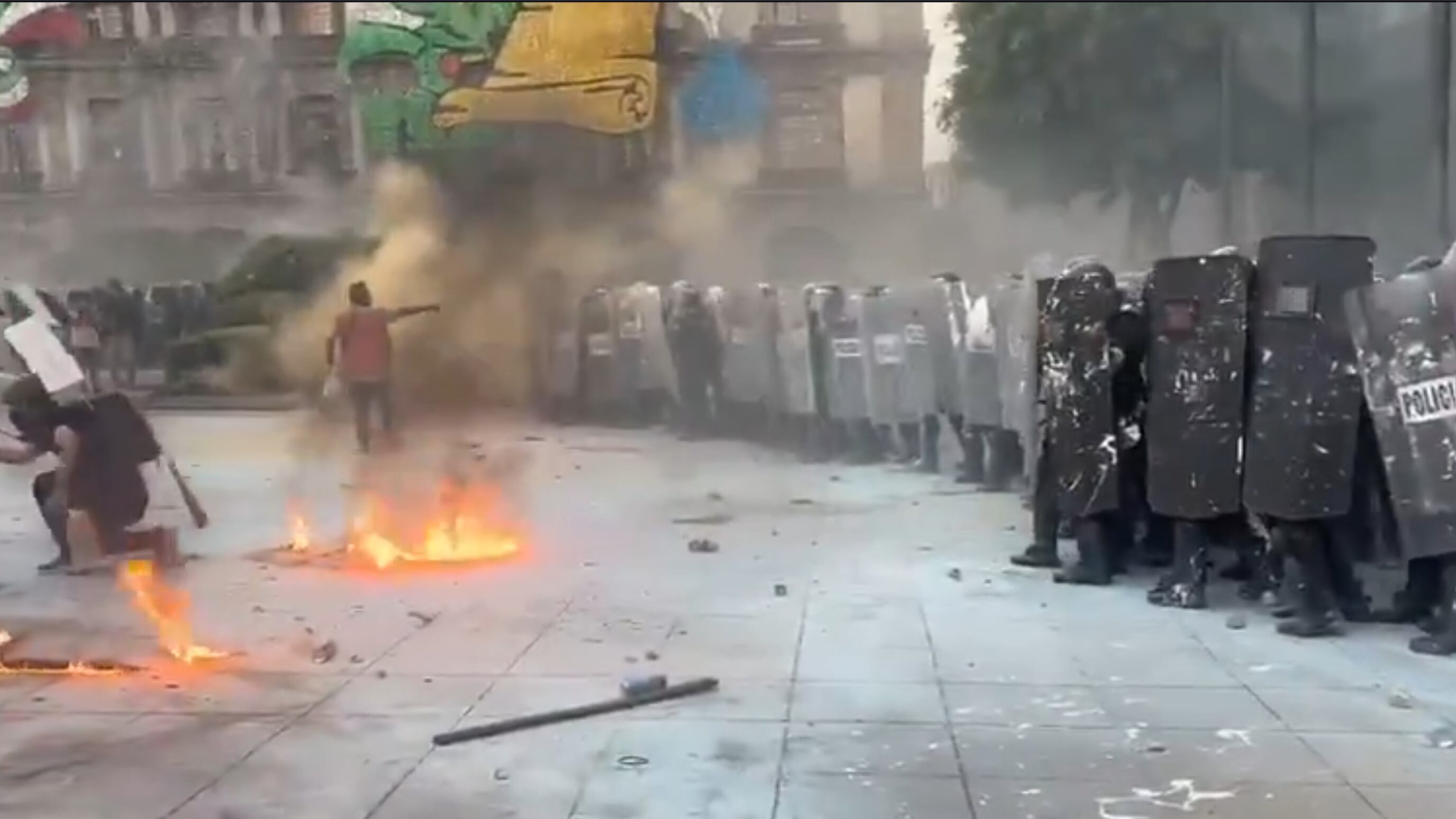 Violencia marcha 2 de octubre