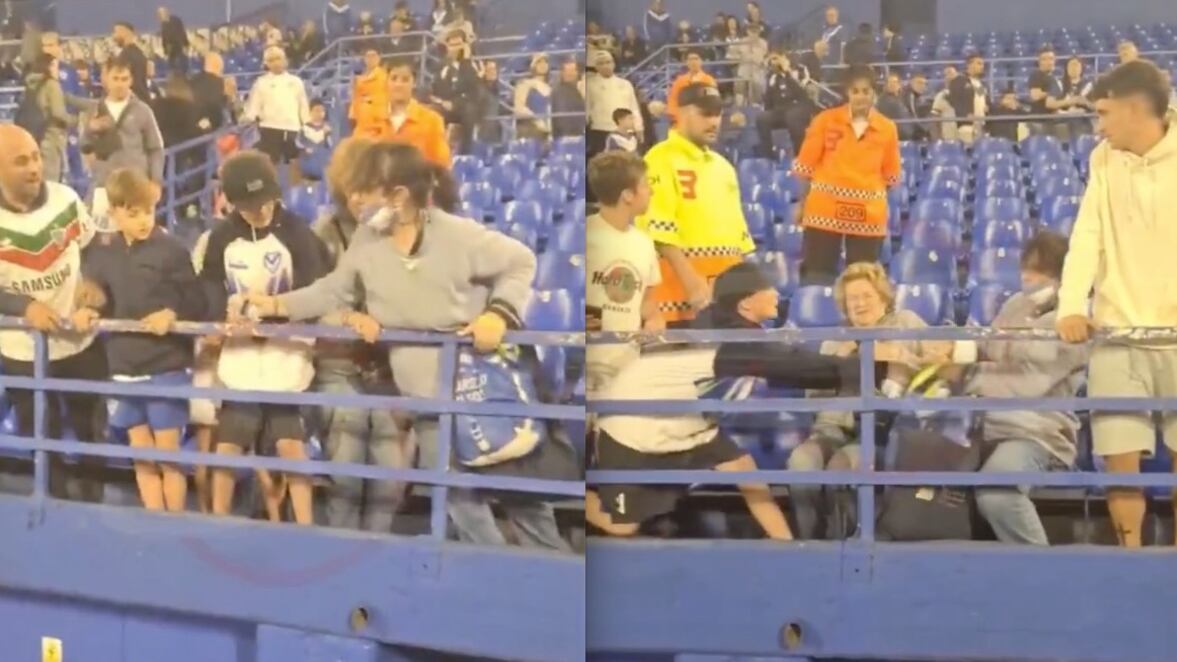 Aficionada le roba jersey a niño