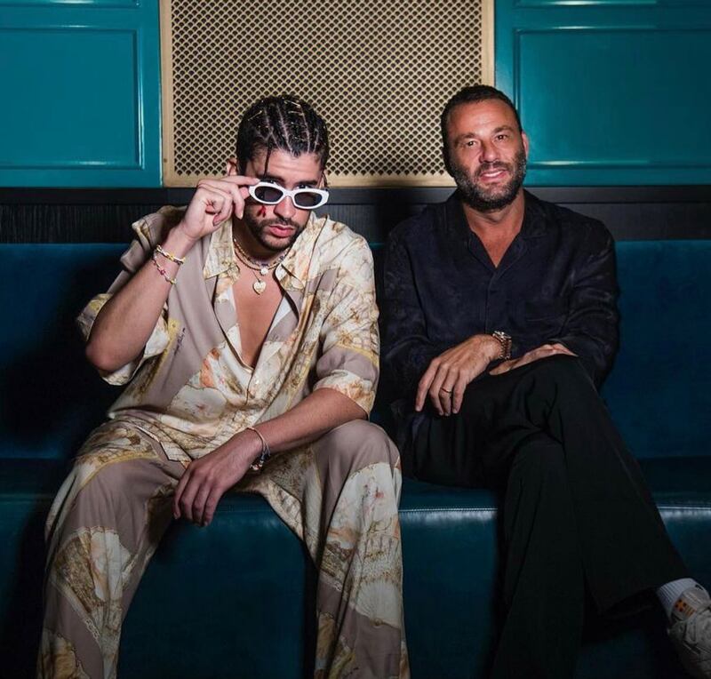 Bad Bunny y David Grutman. / Foto: Instagram.