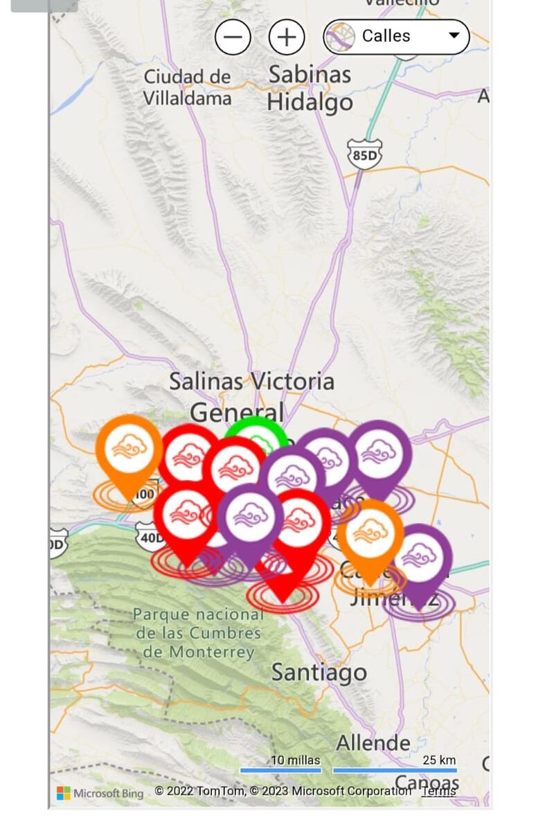 Doce de las 15 estaciones del Sistema de Monitoreo Ambiental presentaban números alarmantes.