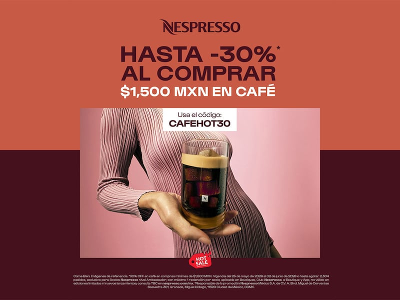 Promoción de café Nespresso con descuento especial en Hot Sale 2026