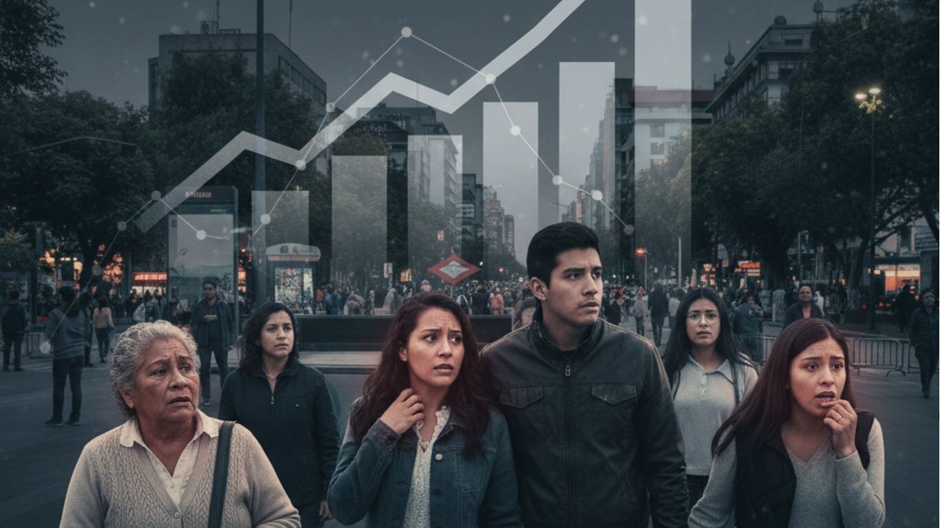 Percepción de inseguridad sube a 63% en México