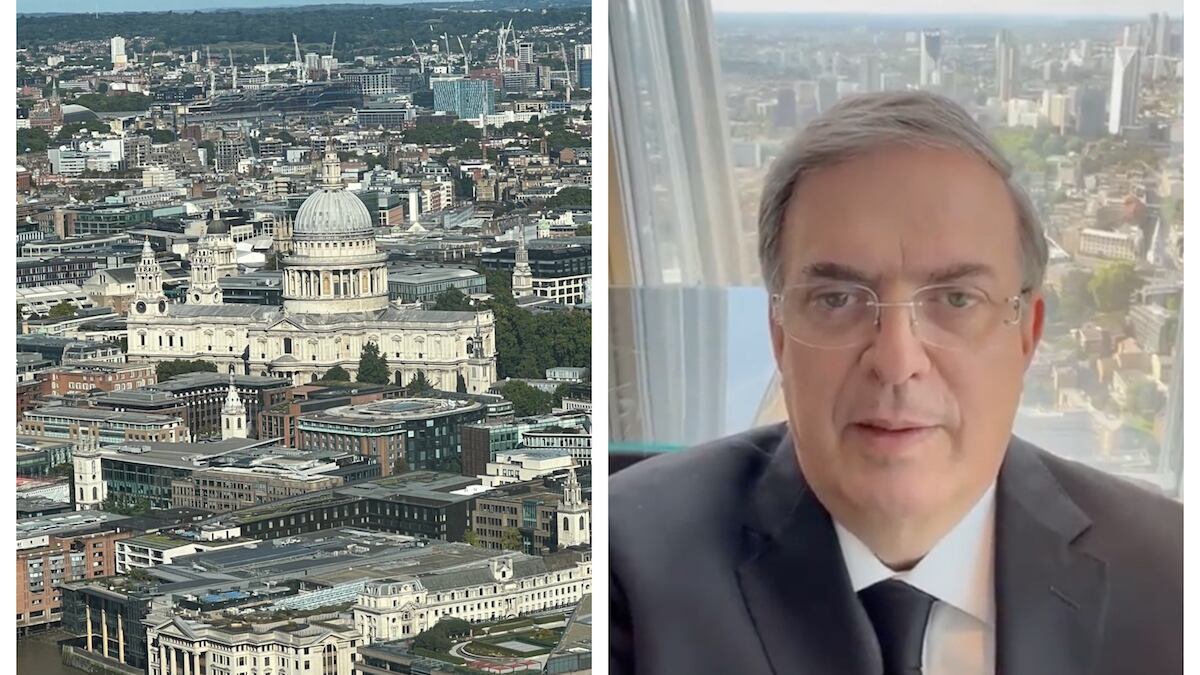 El canciller acudió al funeral de la monarca británica. (Especial)