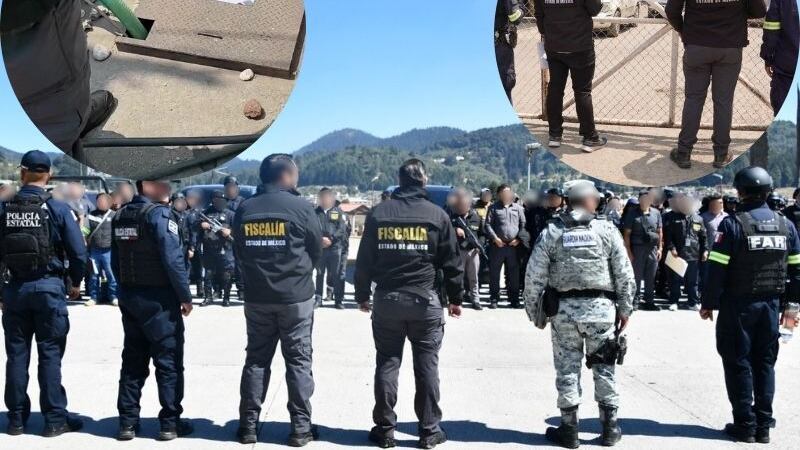 Tomas clandestinas de agua potable aseguradas en Ocoyoacac, Estado de México