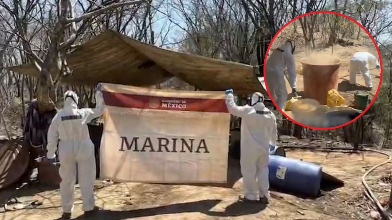 Semar y FGR destruyen laboratorio clandestino