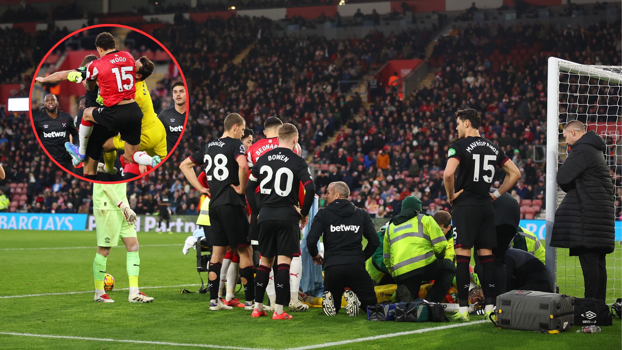 Lukasz Fabianski salió en la primera mitad ante Southampton por lesión