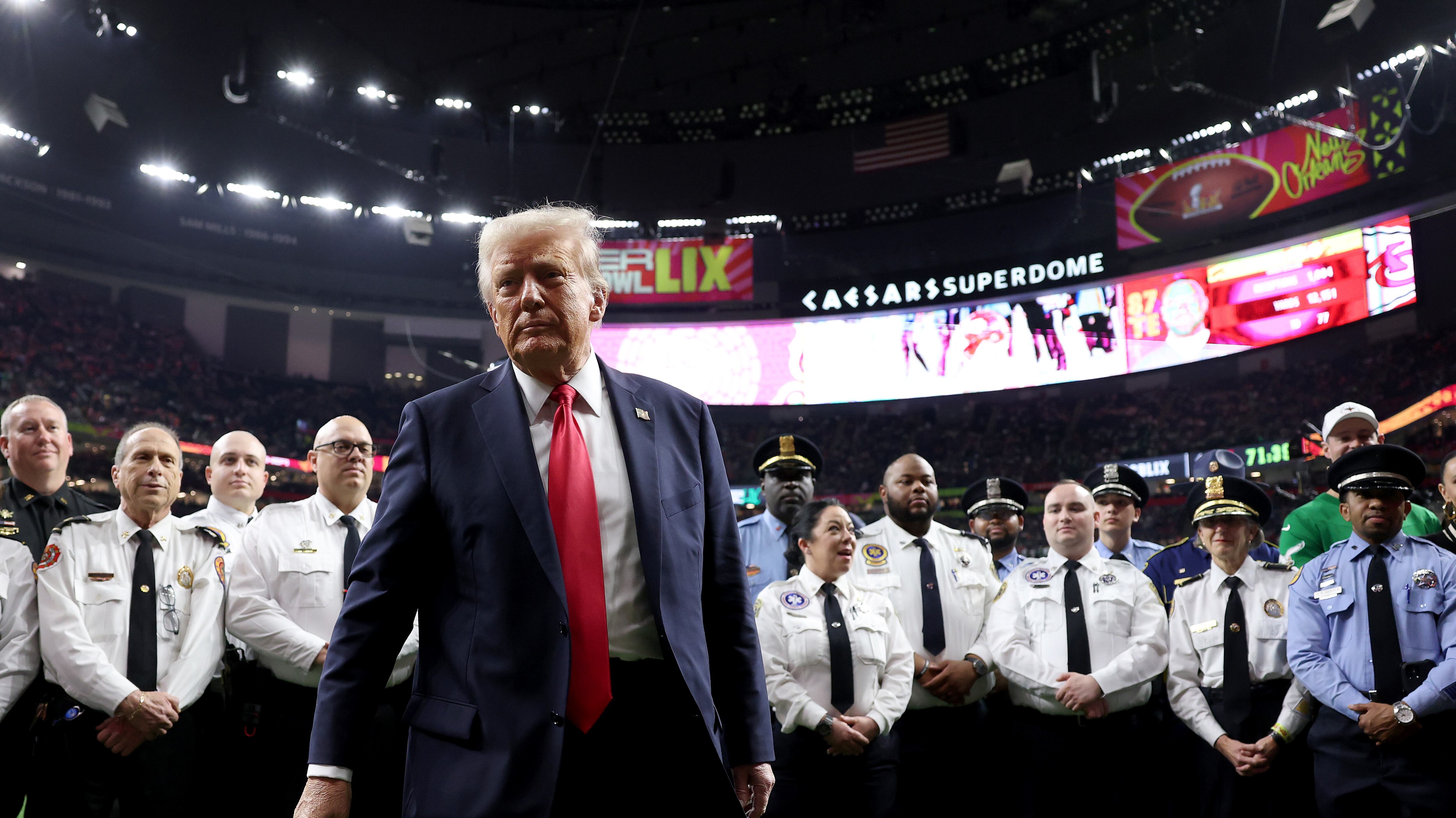 Donald Trump fue abucheado en el Super Bowl LIX.