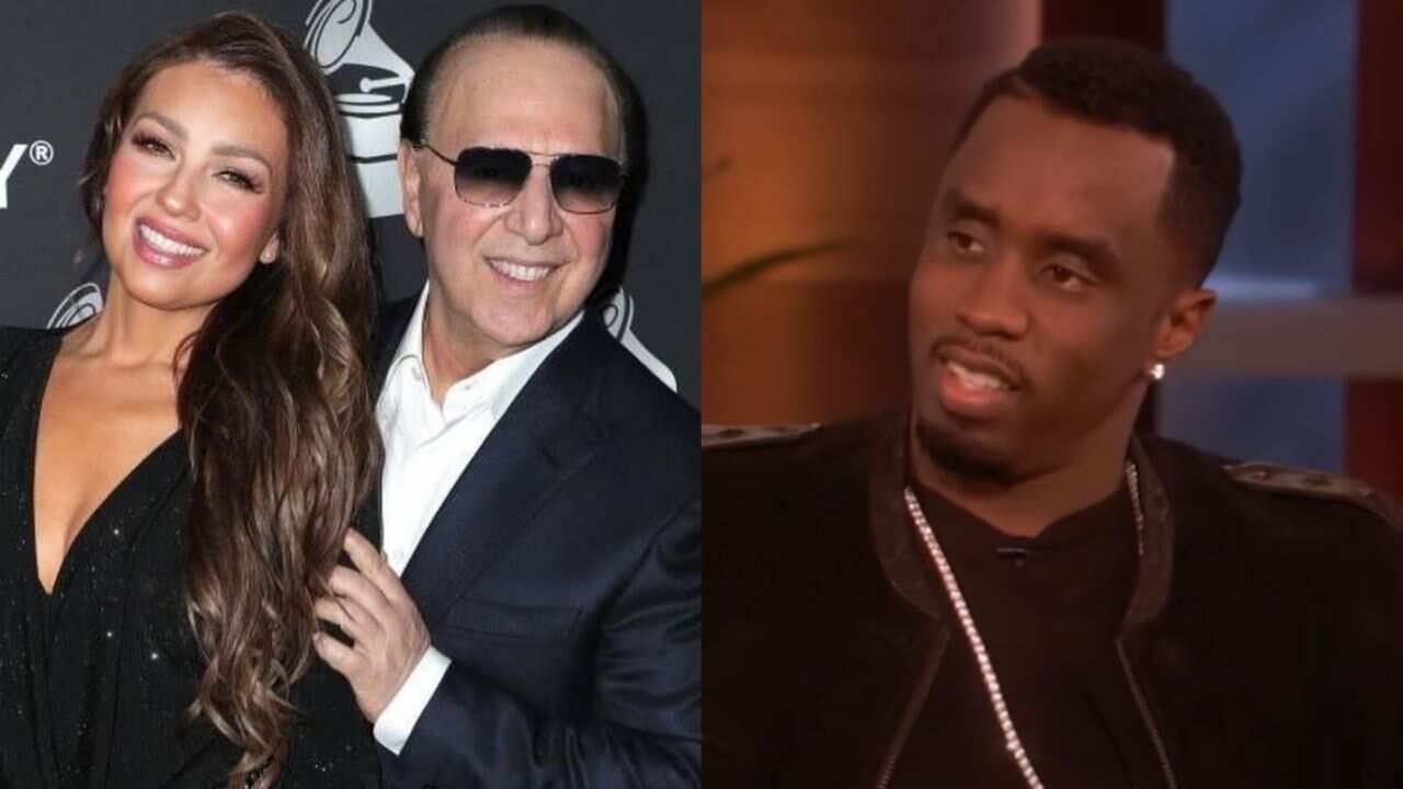 Thalía, Tommy Mottola y Sean 'Diddy' Combs