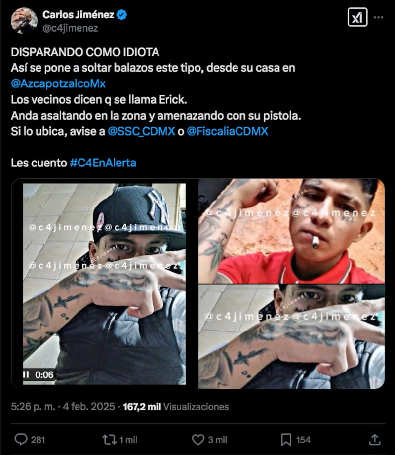disparos Azcapotzalco