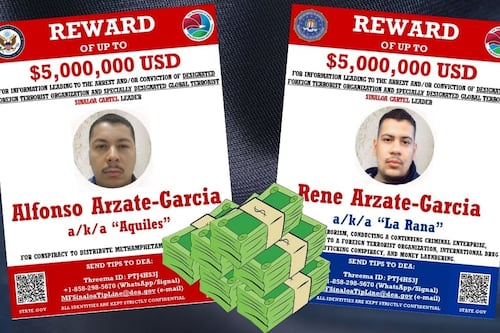 EE.UU. ofrece $5 millones de dólares por líderes del Cártel de Sinaloa tras la muerte de “El Mencho”