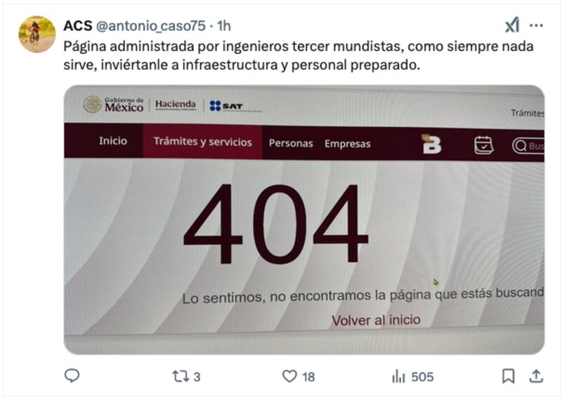 La inestabilidad en el sistema del SAT sigue siendo una preocupación constante para los usuarios y el sector económico.