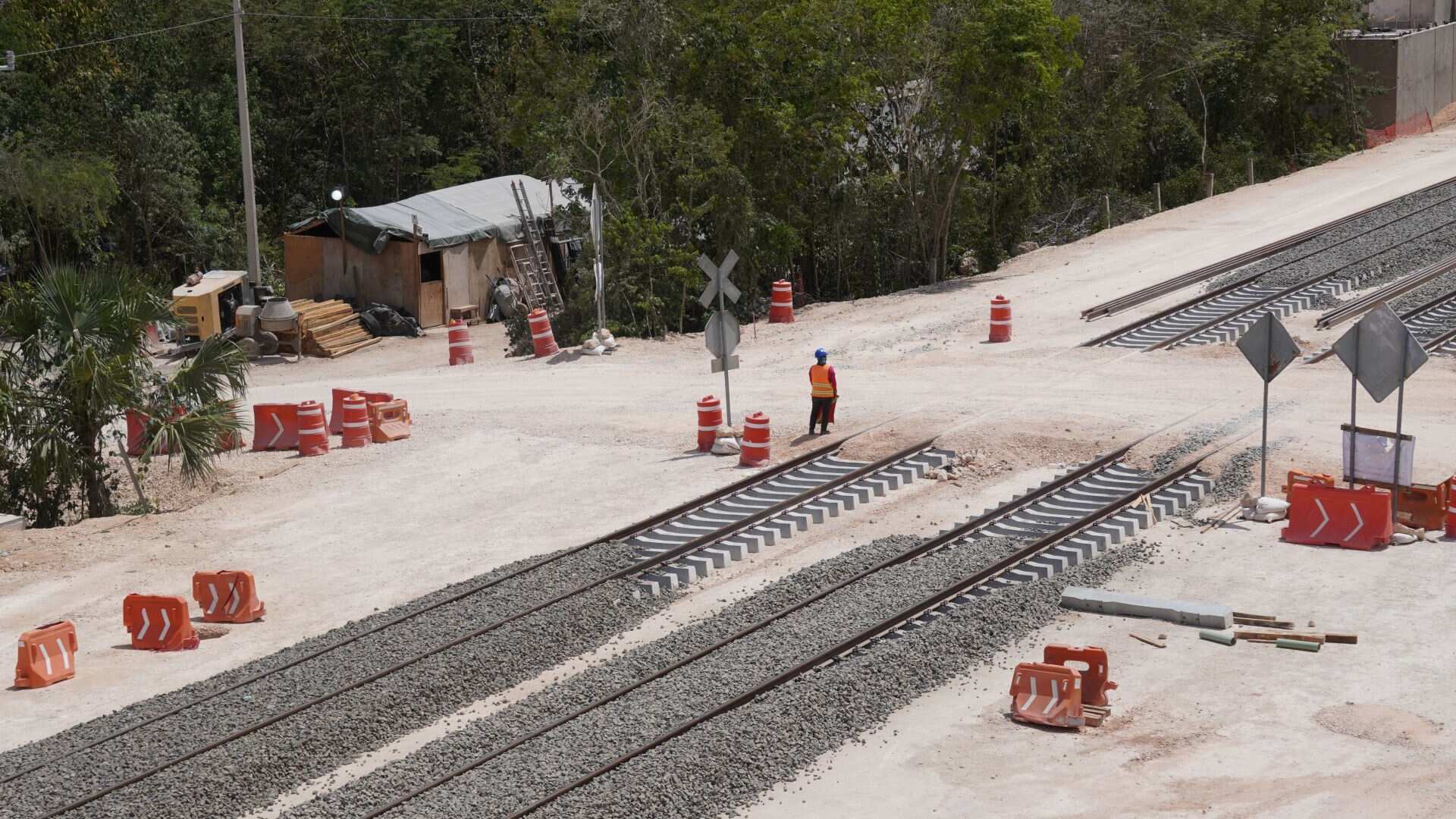 La estación Tren Maya del Tramo 4 en Leona a Vicario, se ubica junto a la carretera Cancún-Mérida (Cuartoscuro).