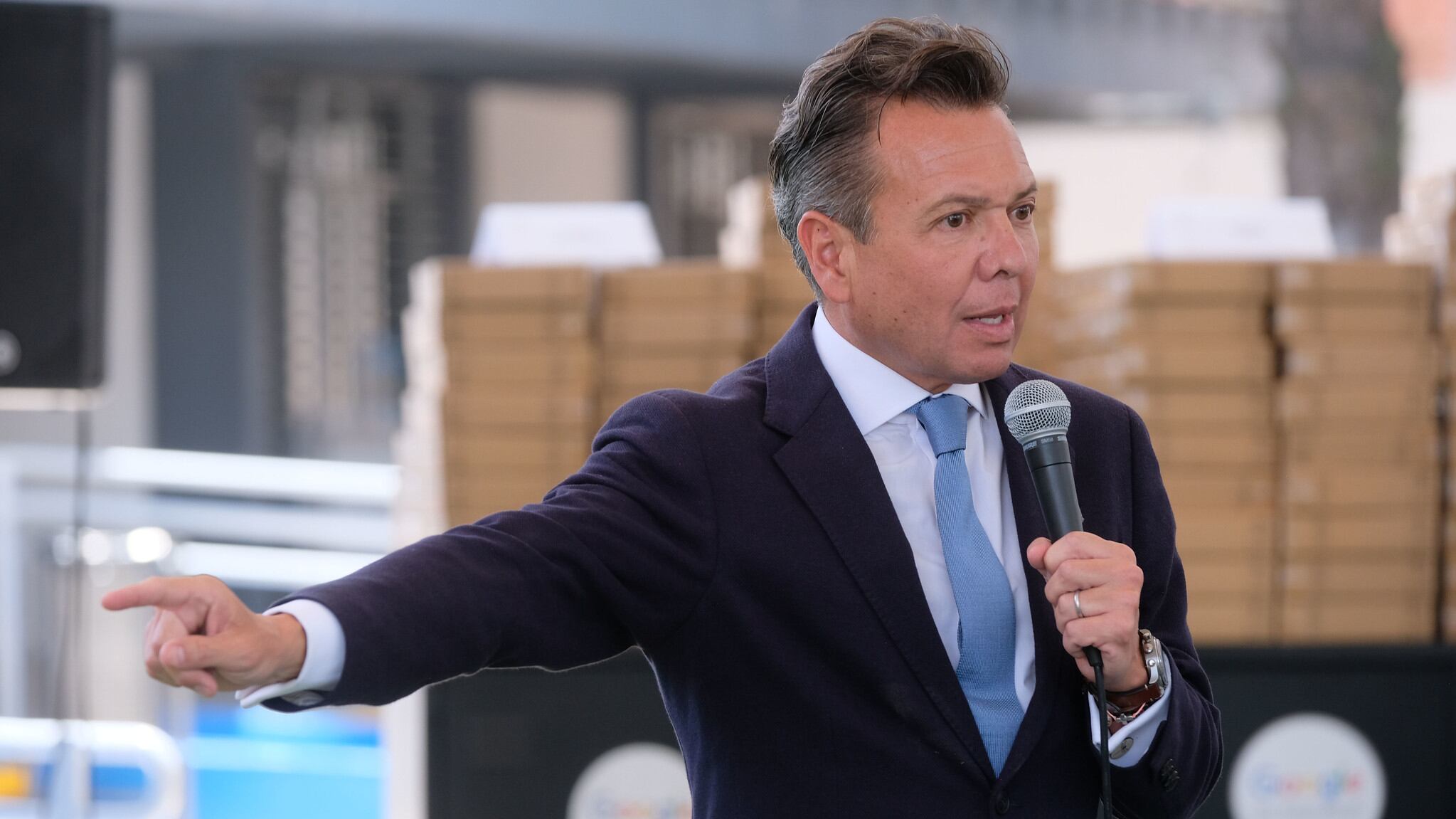 Lemus anunció la exhibición aérea y de paracaidismo por parte de la Fuerza Aérea Mexicana. ESPECIAL/ GOBIERNO DE JALISCO