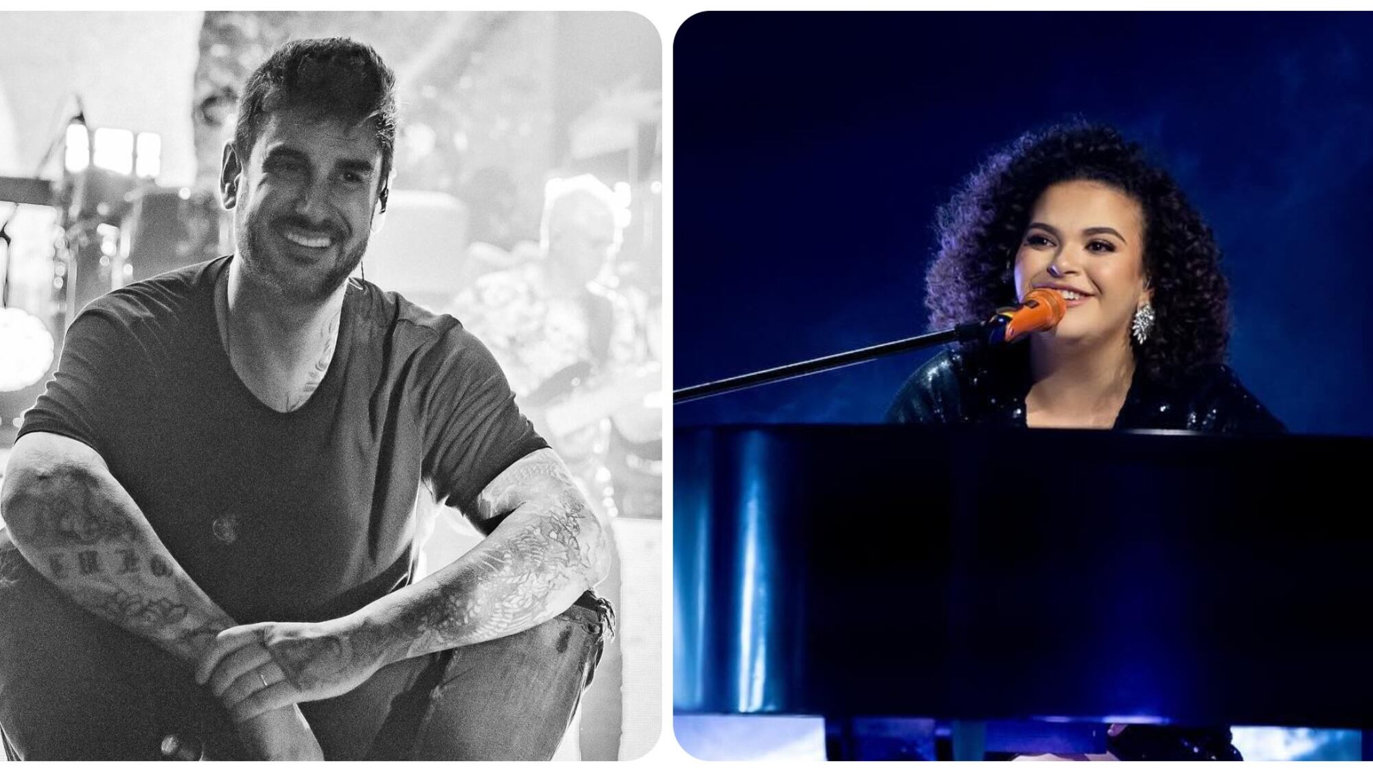 La joven no pudo evitar su emoción al escuchar al cantante