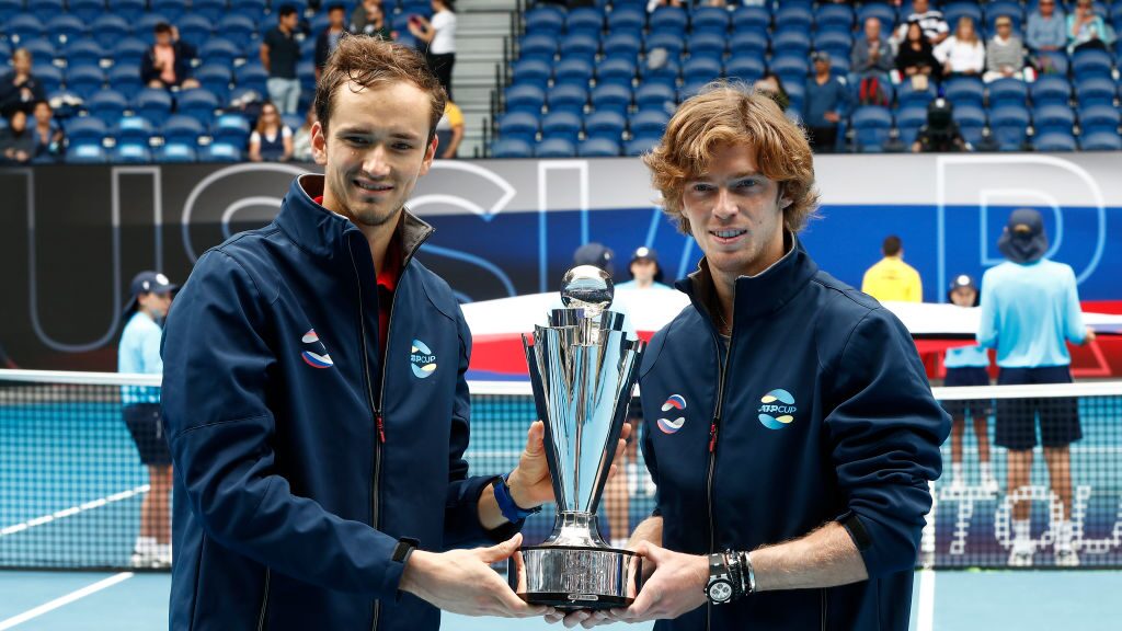 Daniil Medvedev y Andrey Rublev