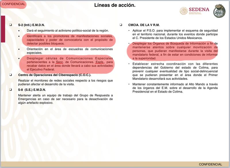 Líderes sociales, principal riesgo para Sedena en giras de AMLO