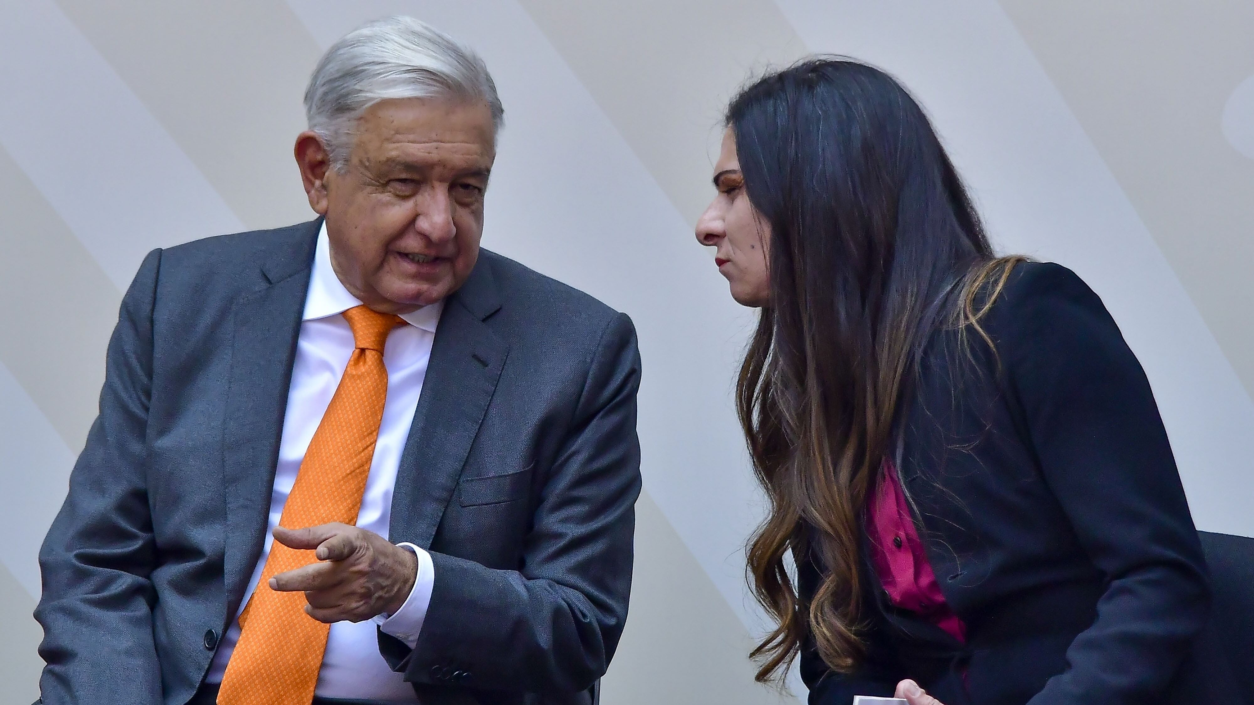 Andrés Manuel López Obrador junto a la titular de la Conade