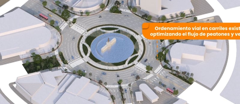 La glorieta tapatía tendrá cuatro nuevos accesos peatonales con semáforos. CORTESÍA