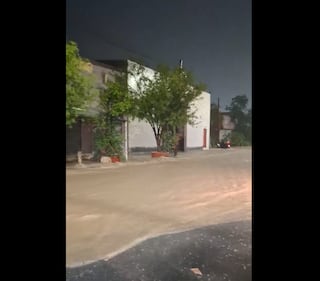 Calles de Monterrey bajo el agua