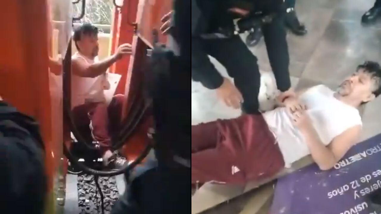Video: Hombre queda atrapado entre dos vagones del Metro en estación Coyuya de la Línea 8