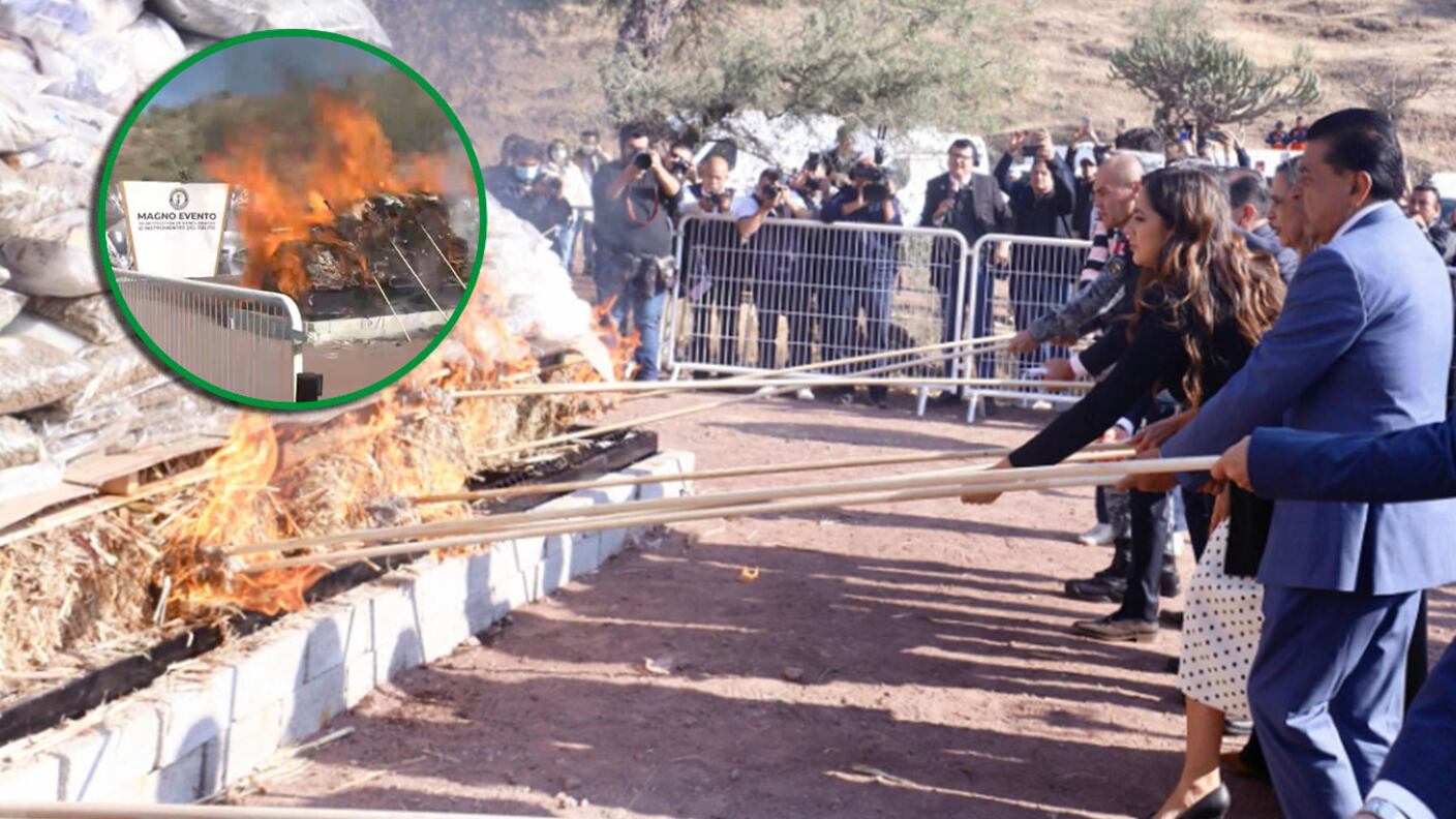 Millones de pesos fueron quemado impactando a la estructura económica del crimen organizado.