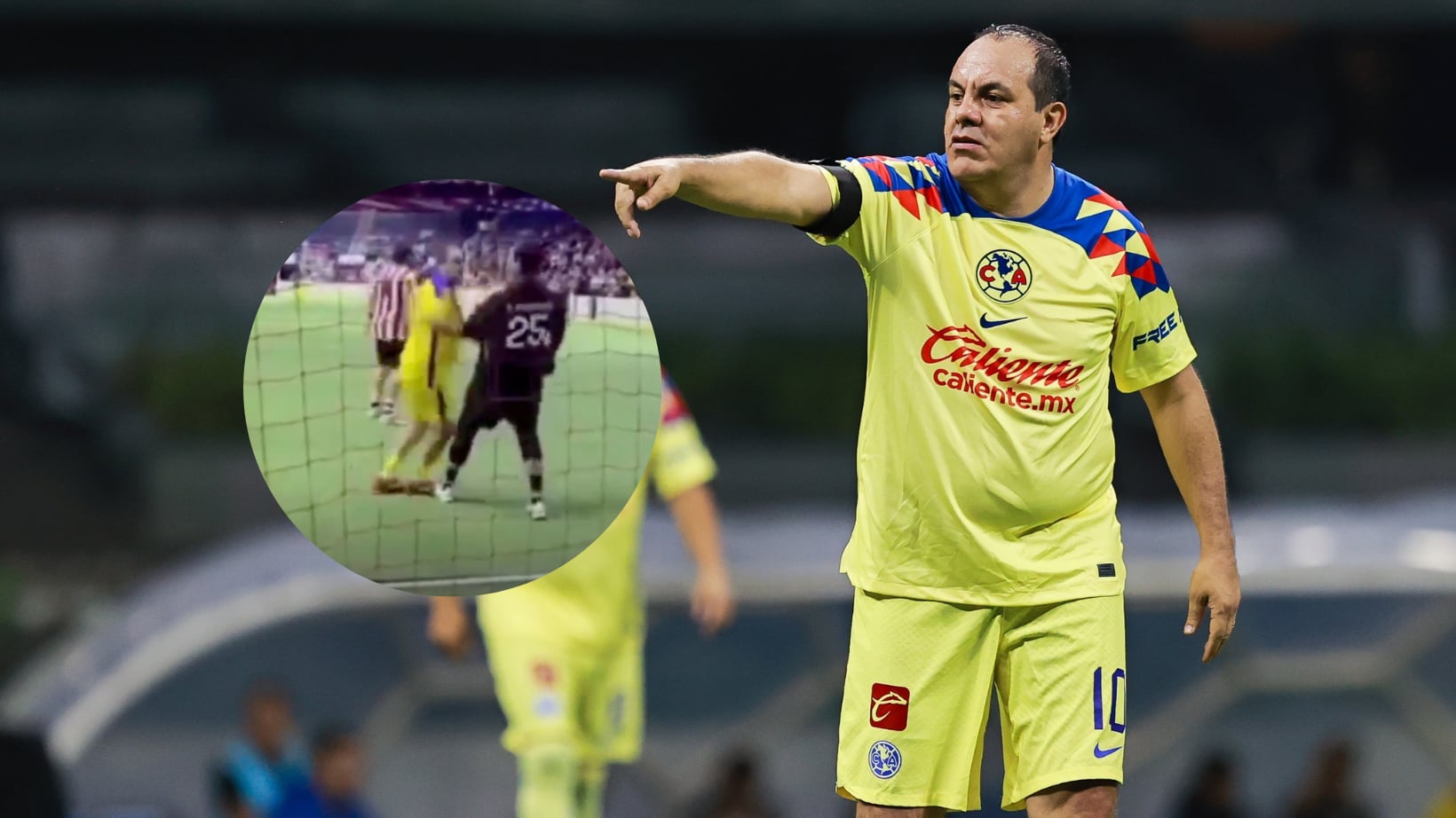 Cuauhtémoc Blanco perdió la cabeza y golpeó a portero de Chivas.