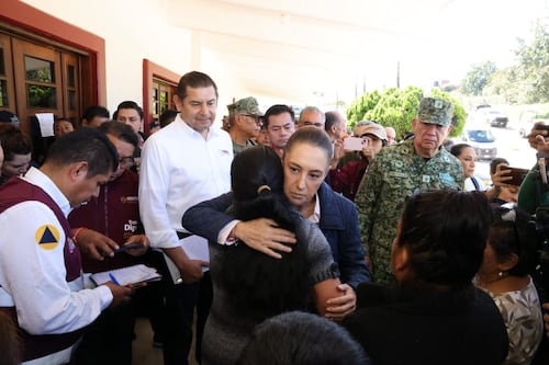 Sheinbaum y Armenta coordinan acciones de ayuda en municipios afectados por lluvias en Puebla