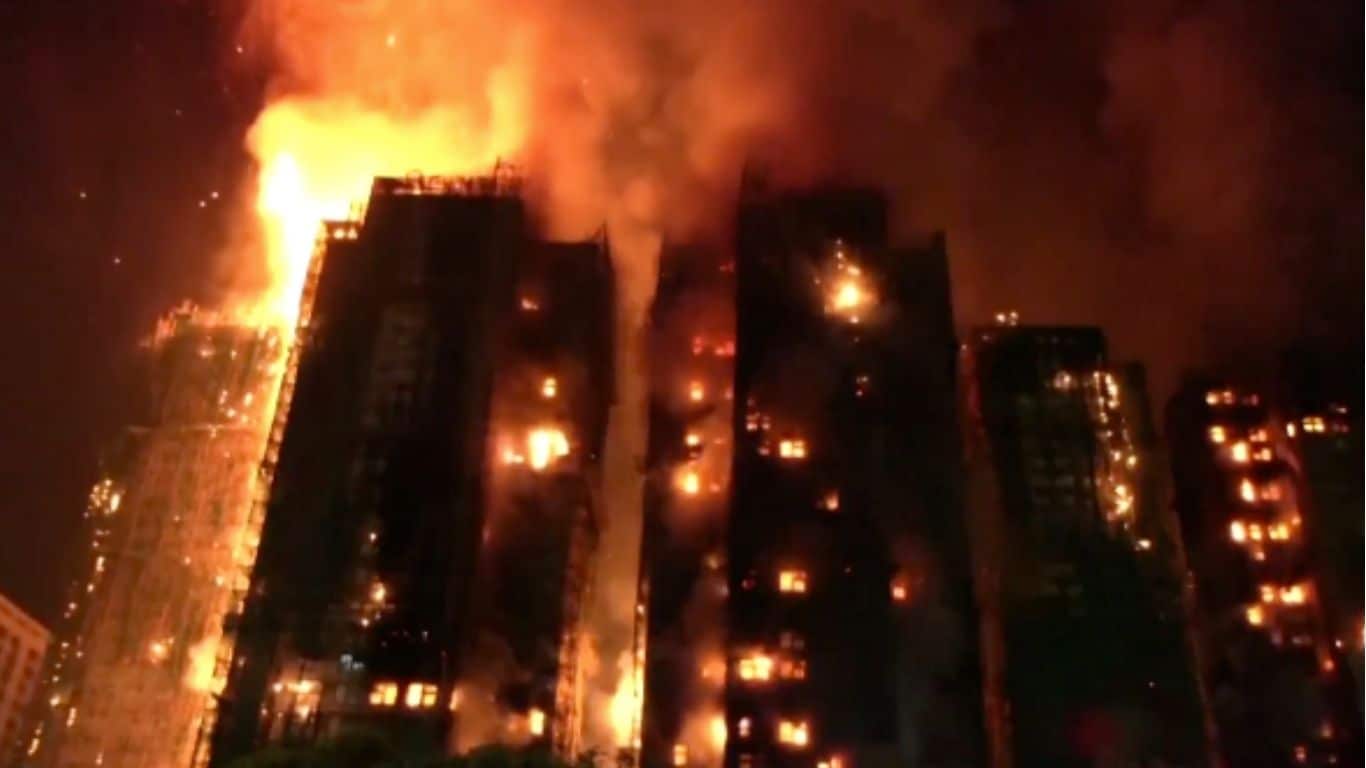 Incendio en Hong Kong