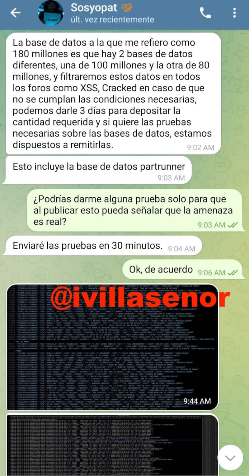 Sosyopat ya había estado activo en foros como XSS donde vendía documentos mexicanos.