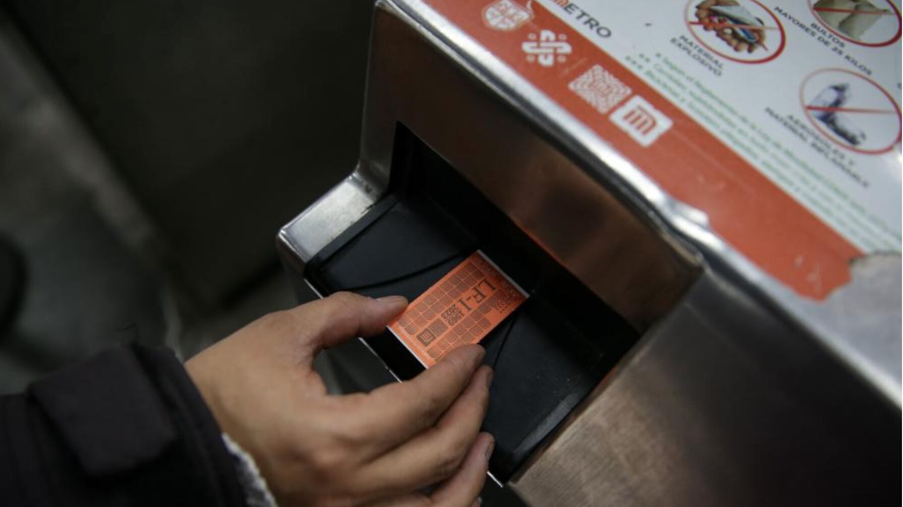 Boleto magnético del Metro