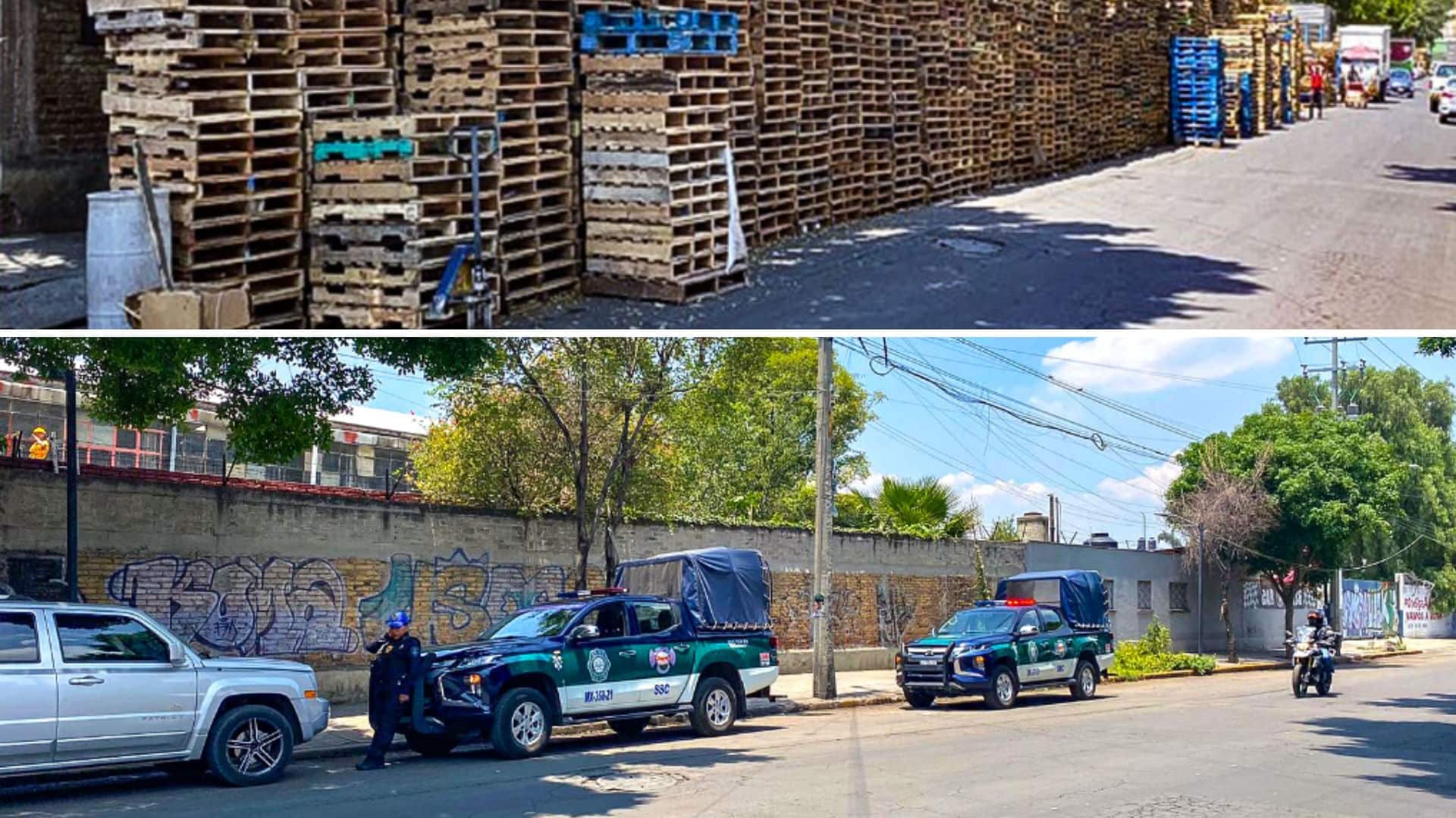 Autoridades retiran tarimas de la avenida Coltongo.