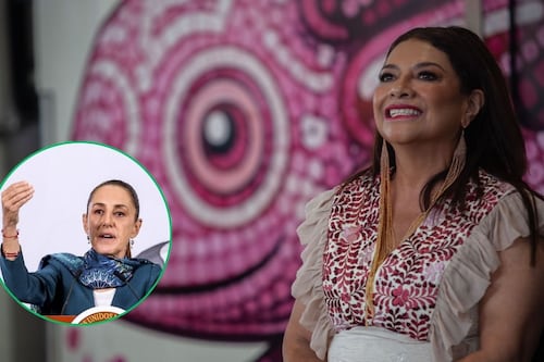 Sheinbaum se posiciona sobre la ‘Ajolotización’ de la CDMX y el color morado que implementó Clara Brugada
