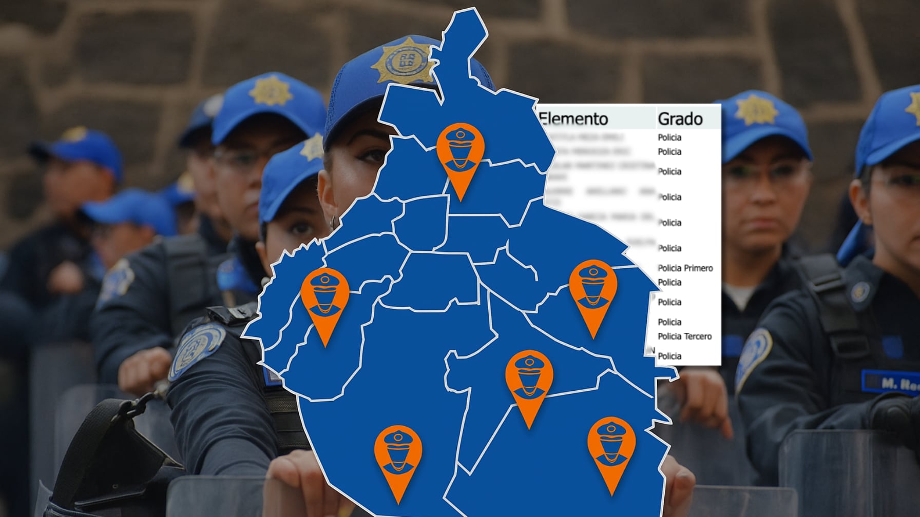 La filtración incluye nombres, grados, sectores y asignaciones de policías capitalinos; está a la venta en foros clandestinos.