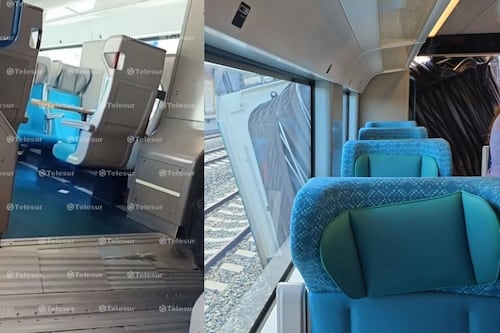 Video desde el interior del Tren Maya tras descarrilamiento en Izamal, Yucatán