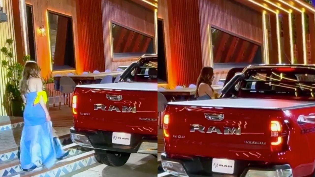 Carolina Ross persigue camioneta